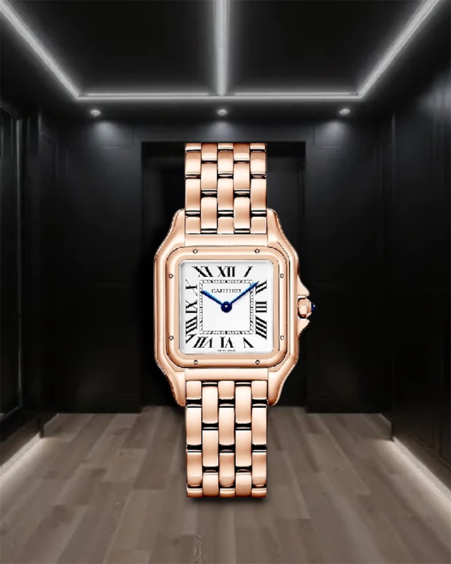 Cartier Panthere Steel Black Dial 22mm 