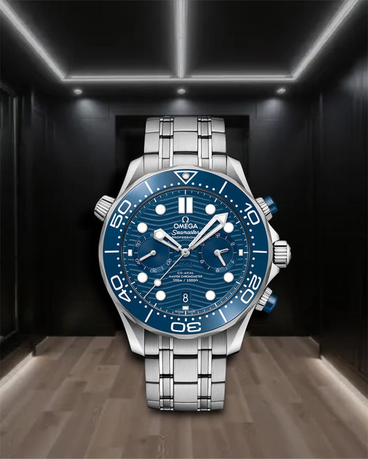 Omega Seamaster Diver 300M Chronograph Steel Blue Dial 44mm