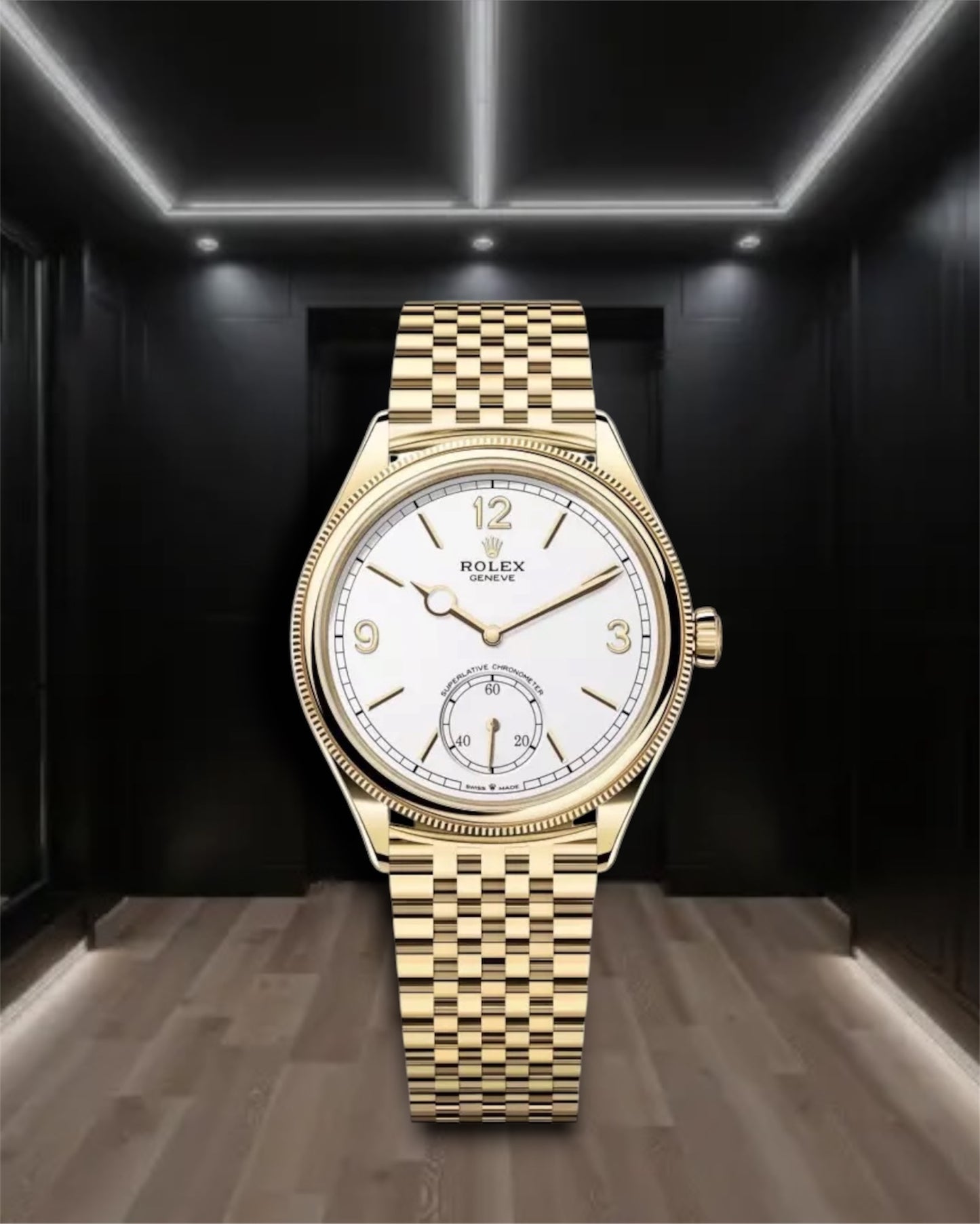 Perpetual 1908 Gold White Dial Settimo 39mm Ref M52508-0008