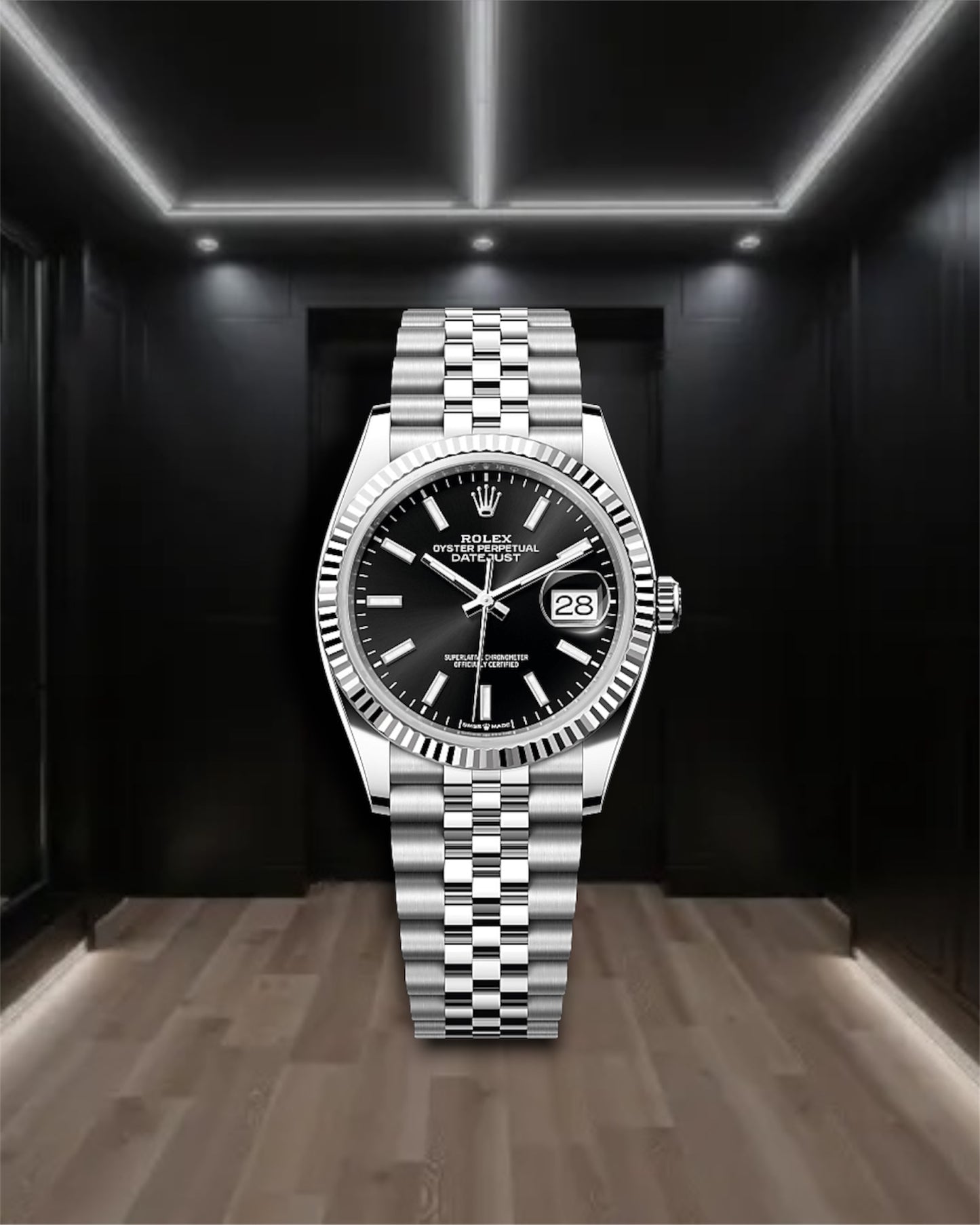 Datejust 36 Steel Black Dial Jubilee