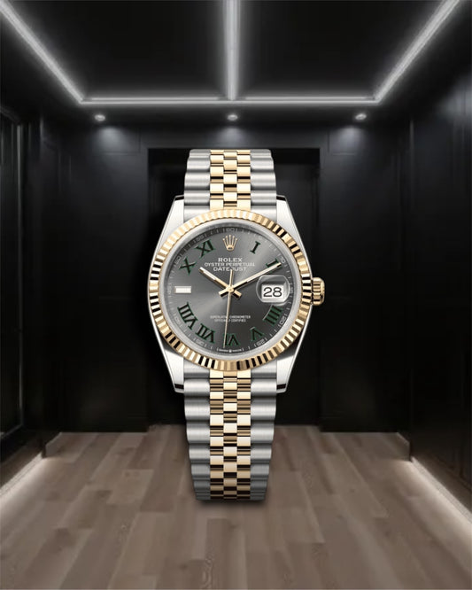 Datejust 36 Wimbledon Roman Two-Tone Yellow Gold Jubilee