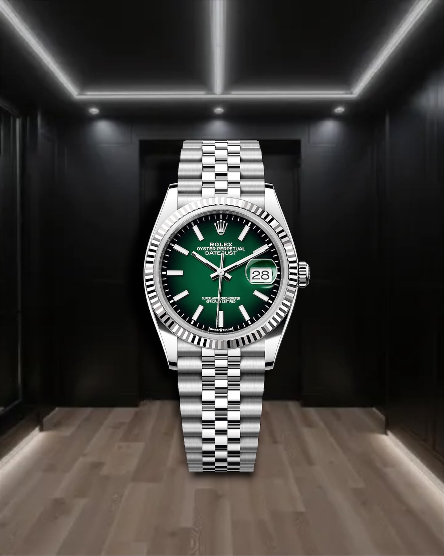 Datejust 36 Steel Green Dial Jubilee