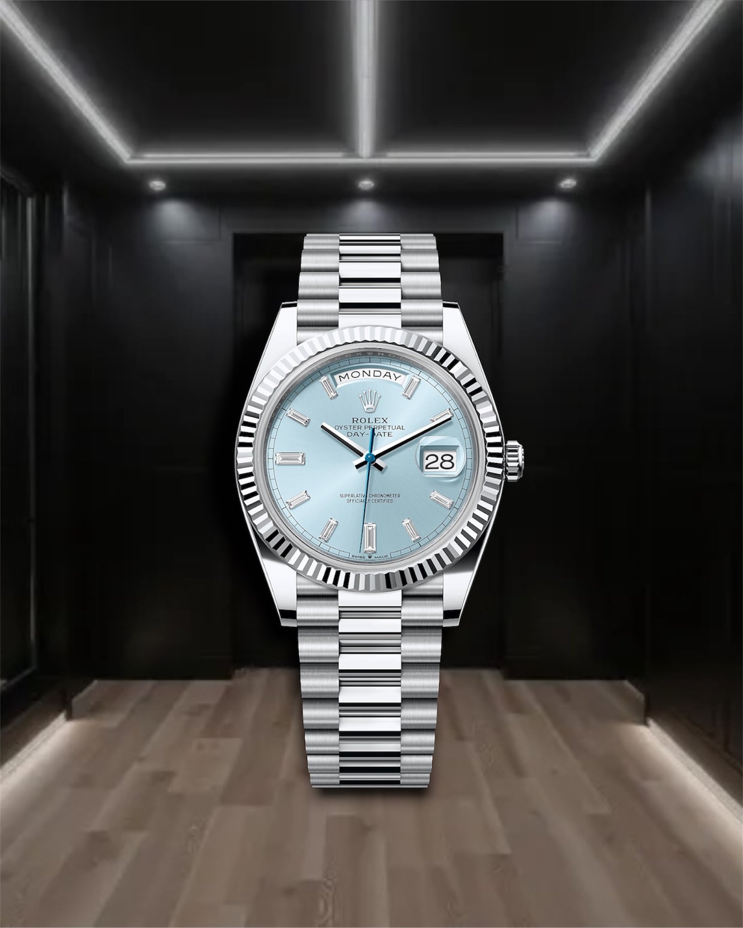 Day-Date Ice Blue Dial 36mm President