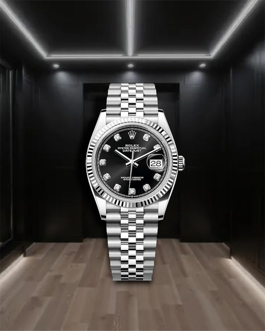 Datejust 36 Steel Black Diamond Dial Jubilee