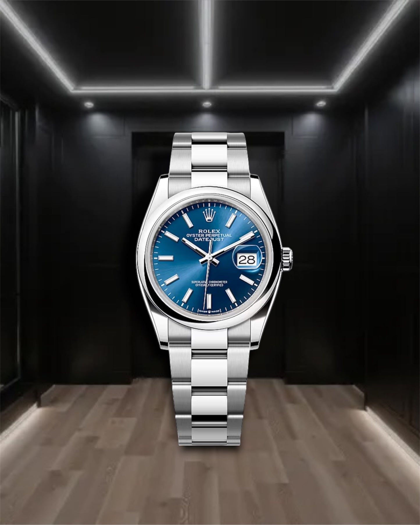 Datejust 36 Steel Blue Dial Smooth Bezel Oyster