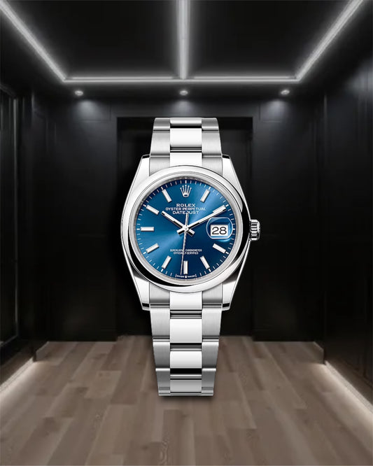 Datejust 36 Steel Blue Dial Smooth Bezel Oyster
