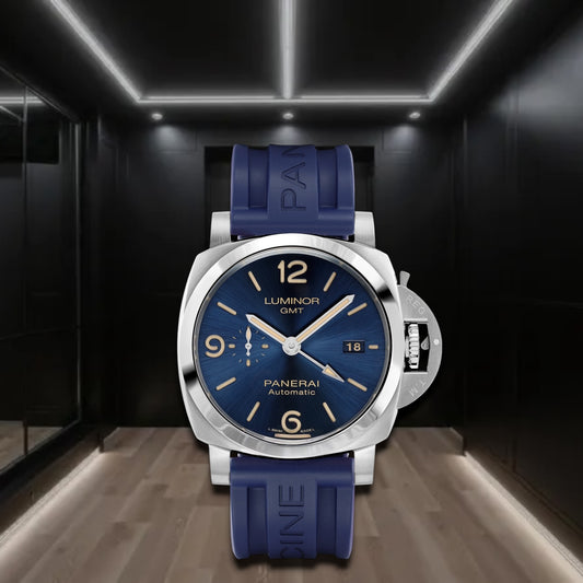 Panerai Luminor GMT Blue Dial Rubber Strap 44mm PAM1033